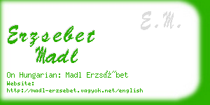 erzsebet madl business card